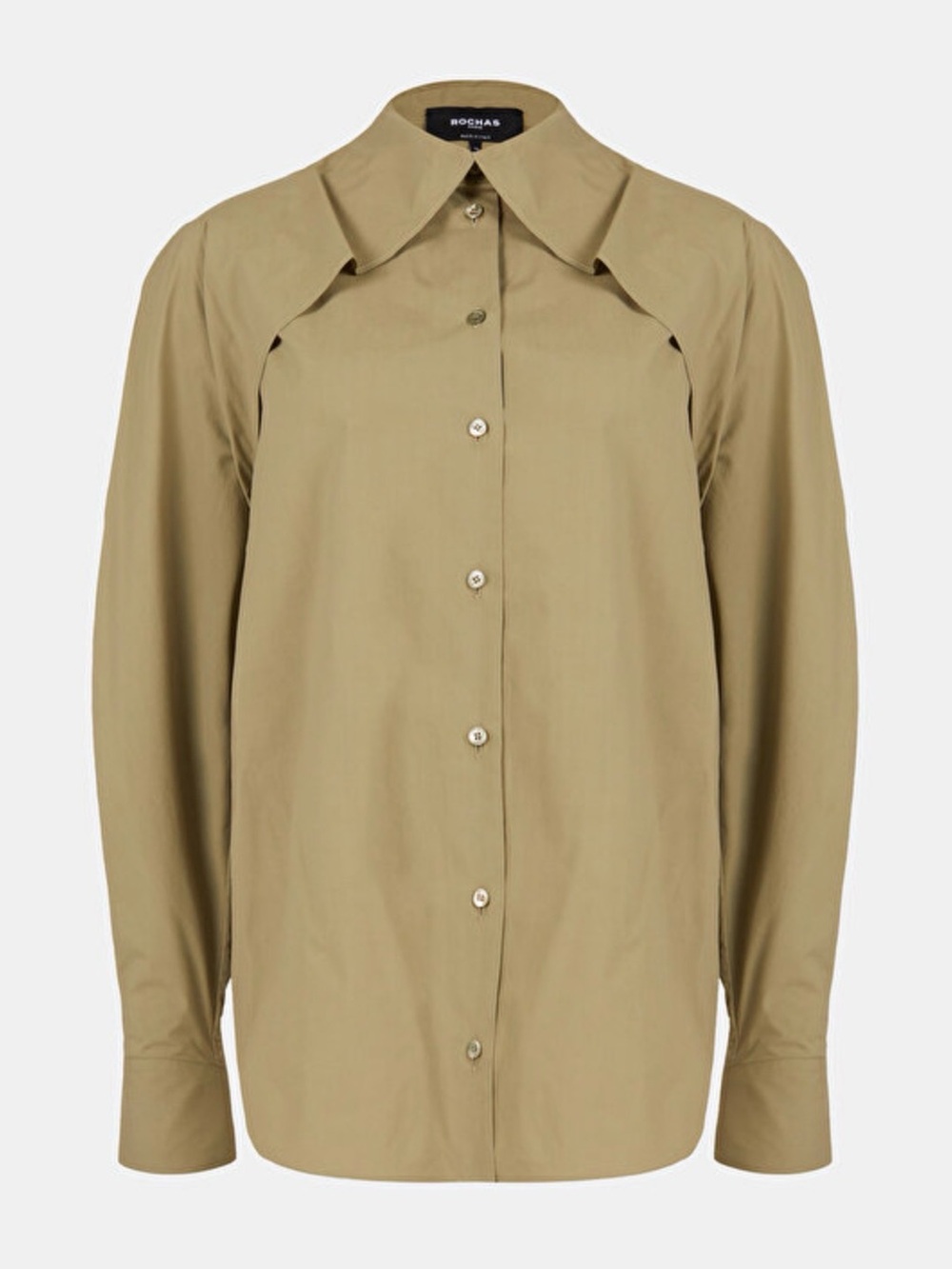 Like New Rochas Lightweight Overshirt in Khaki Green size 40 Made in Italy